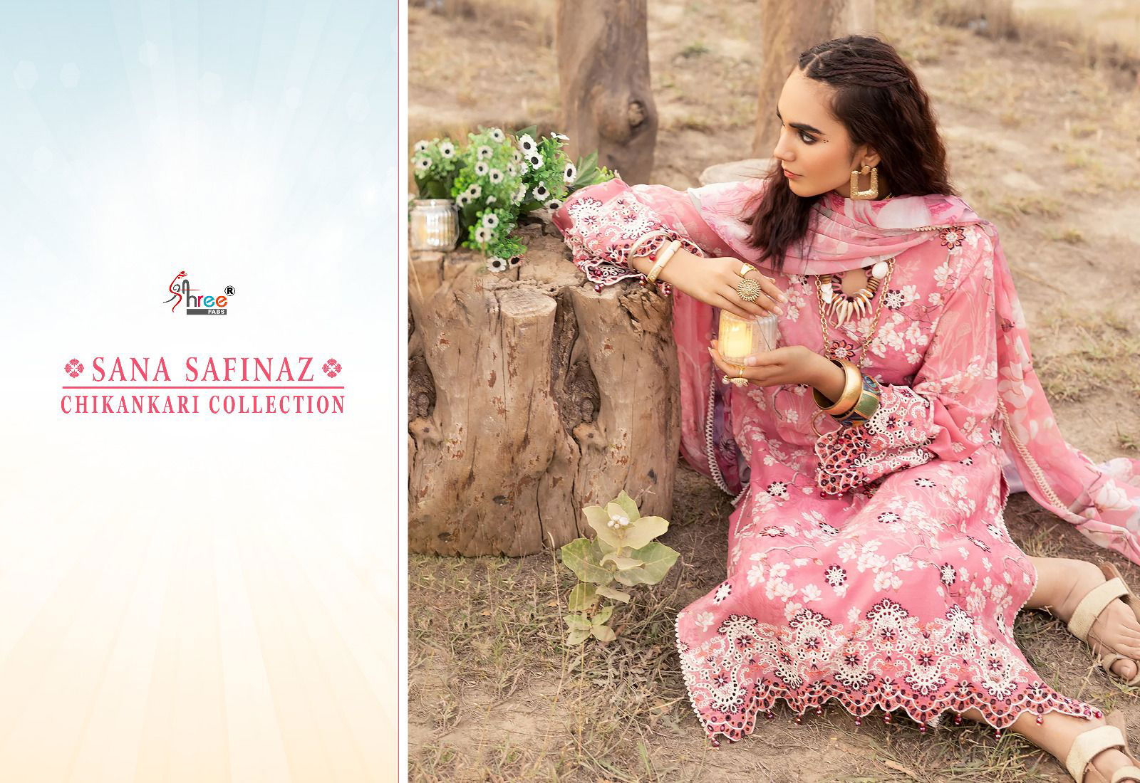 Sana Safinaz Chikankri Collection By Shrees Fab  Lawn Cotton Pakistani Suits